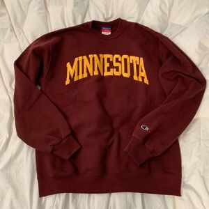 Champion Minnesota Crewneck Maroon